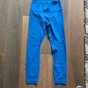 Lululemon wonder under teal pants